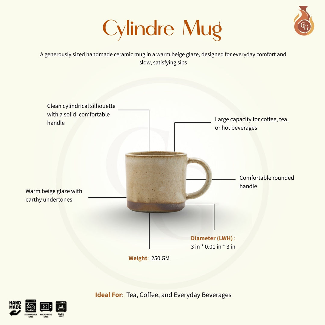 Cylindre Mug - Large, Beige