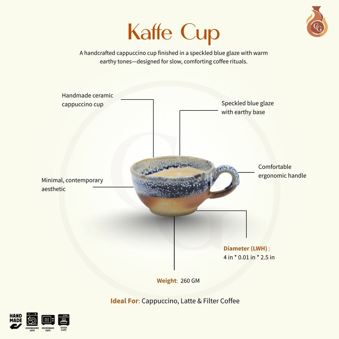 Kaffe Cup - Cappuccino, Blue, Mocha