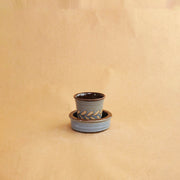 Filter Coffee Set - Foliage, Satin Blue