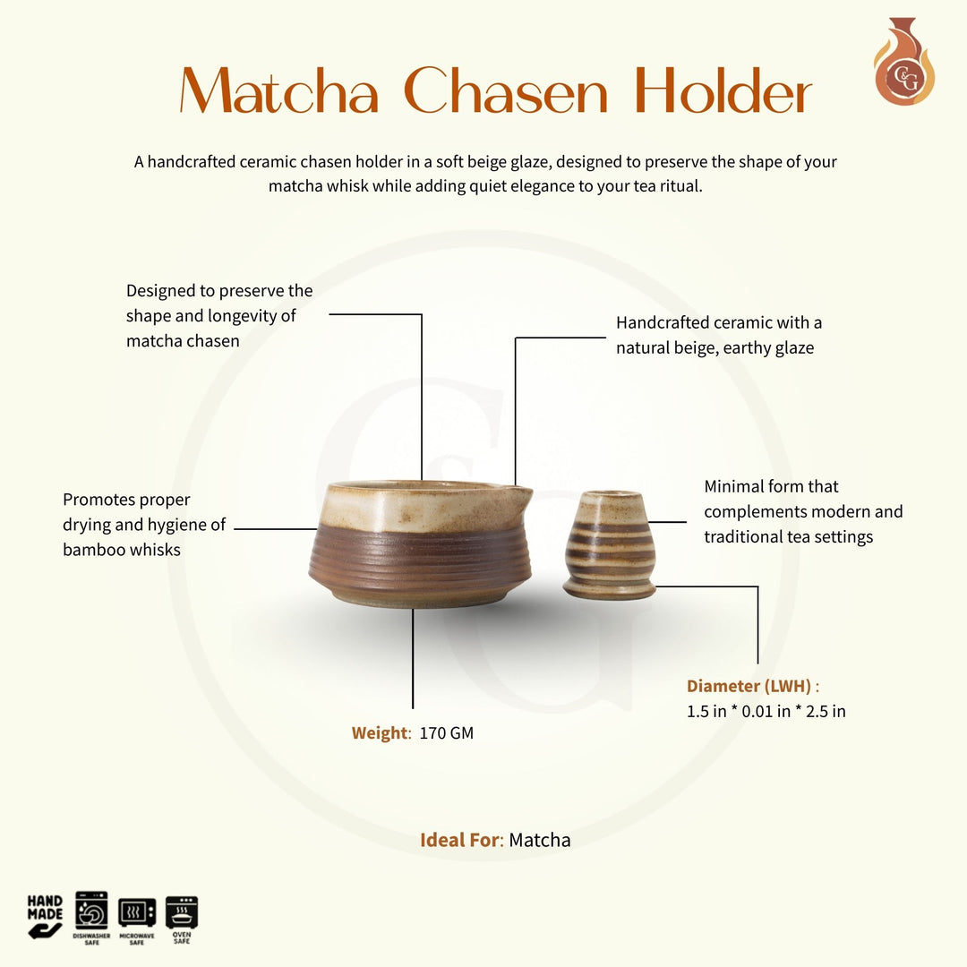 Matcha Chasen Holder - Beige