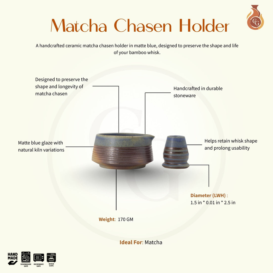 Matcha Chasen Holder - Matte Blue