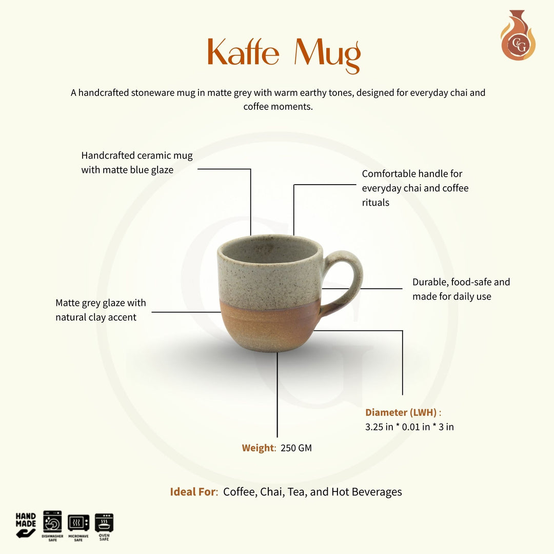 Kaffe Mug - Chai, Matte Grey