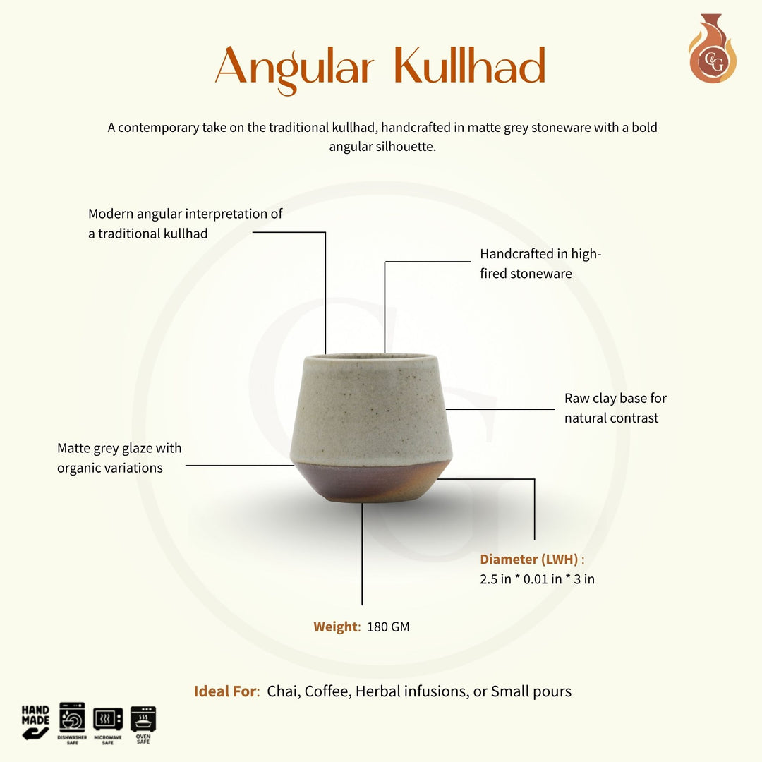 Angular Kullhad - Matte Grey