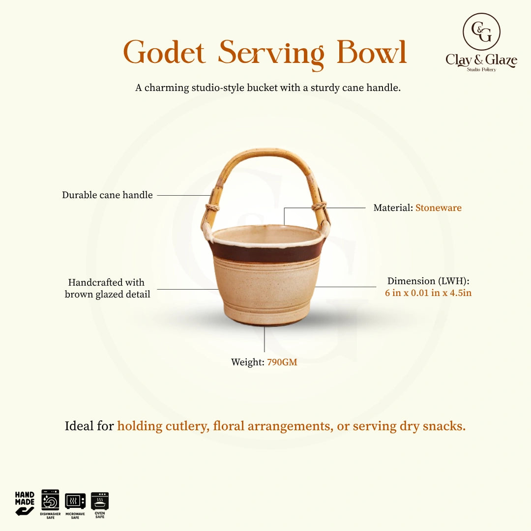 Godet Serving Bowl - Beige
