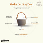 Load image into Gallery viewer, Godet Serving Bowl - Matte Blue
