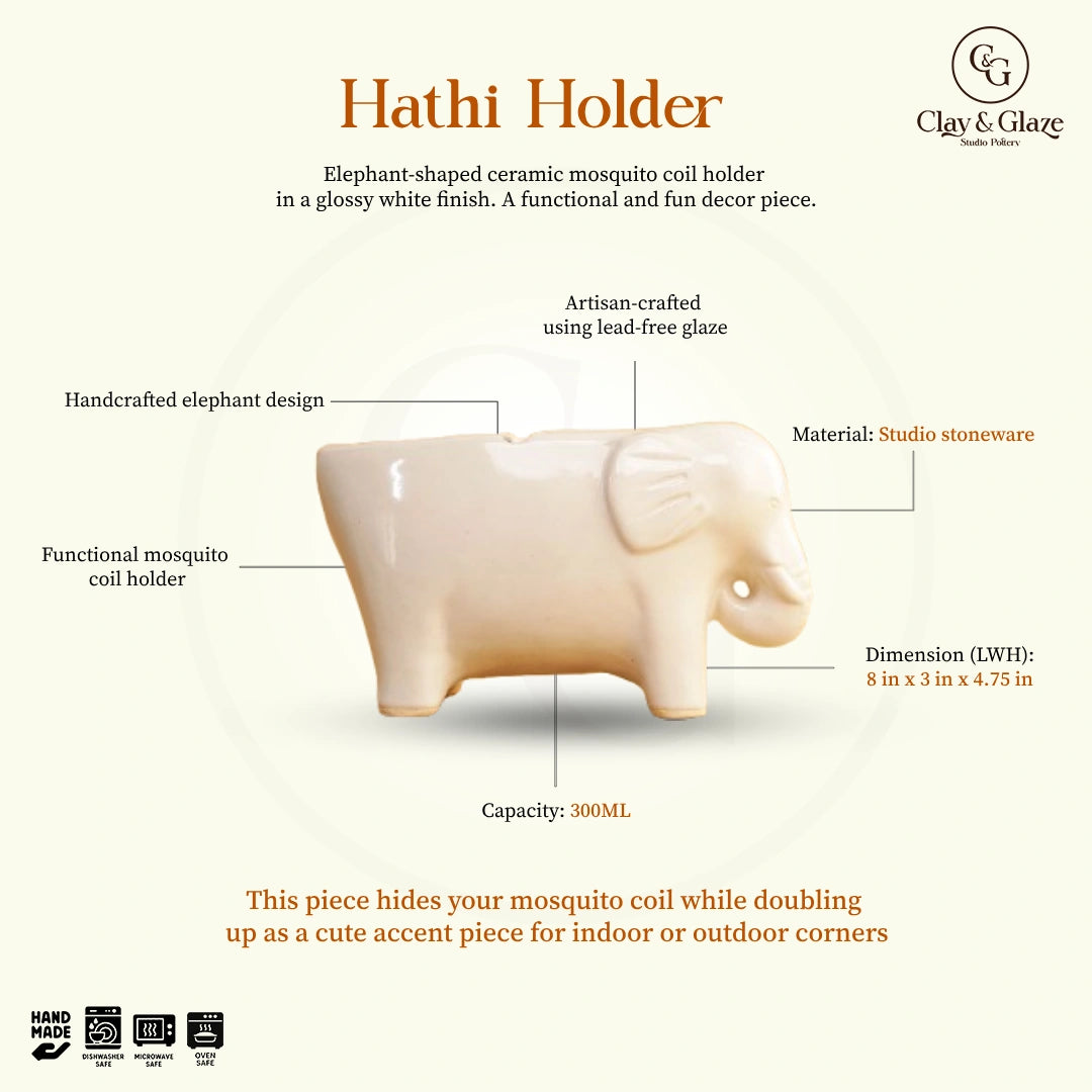 Hathi Holder - White