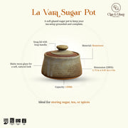 La Vara Sugar Pot - Matte Blue