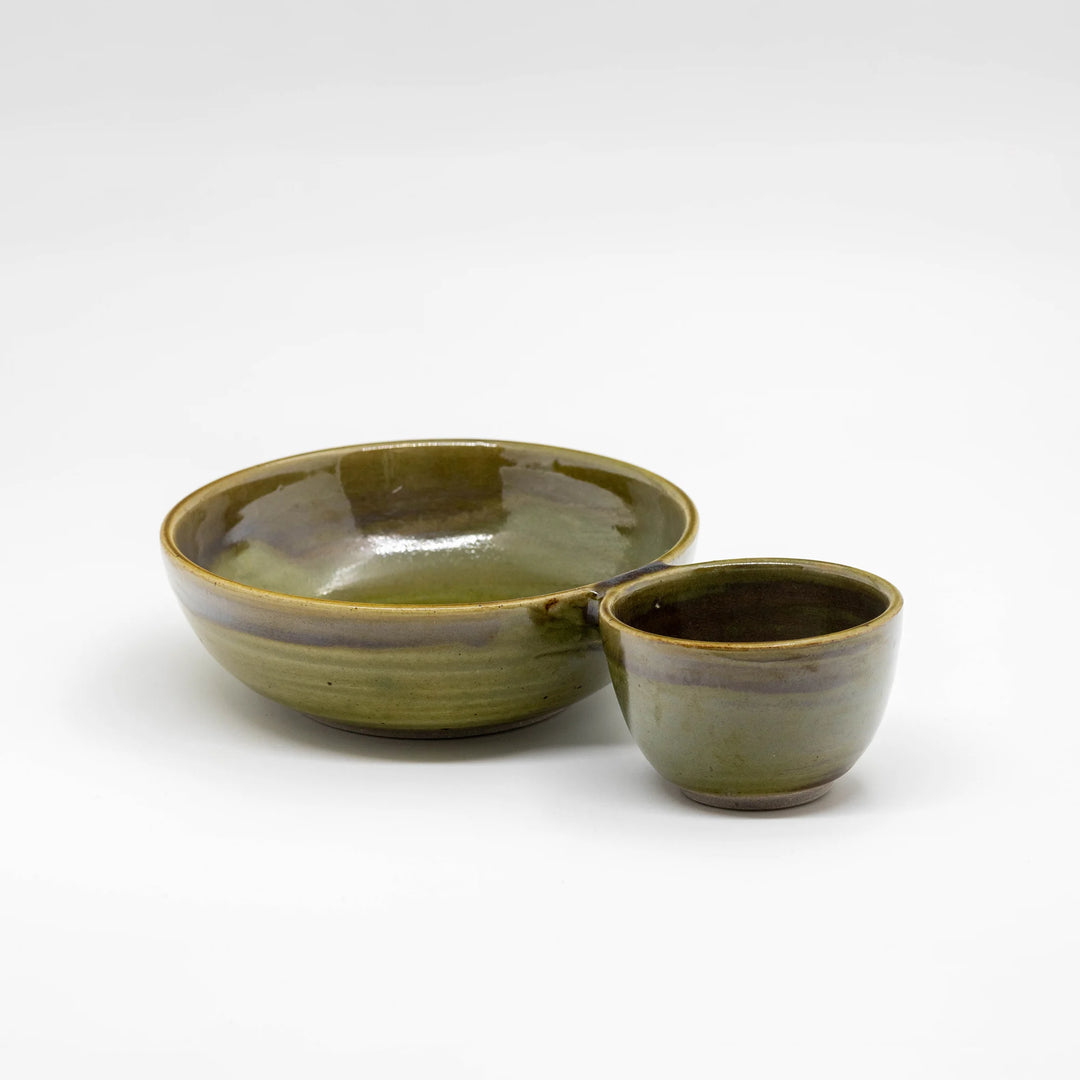 Adjoin Chip & Dip Bowl - Peridot Green