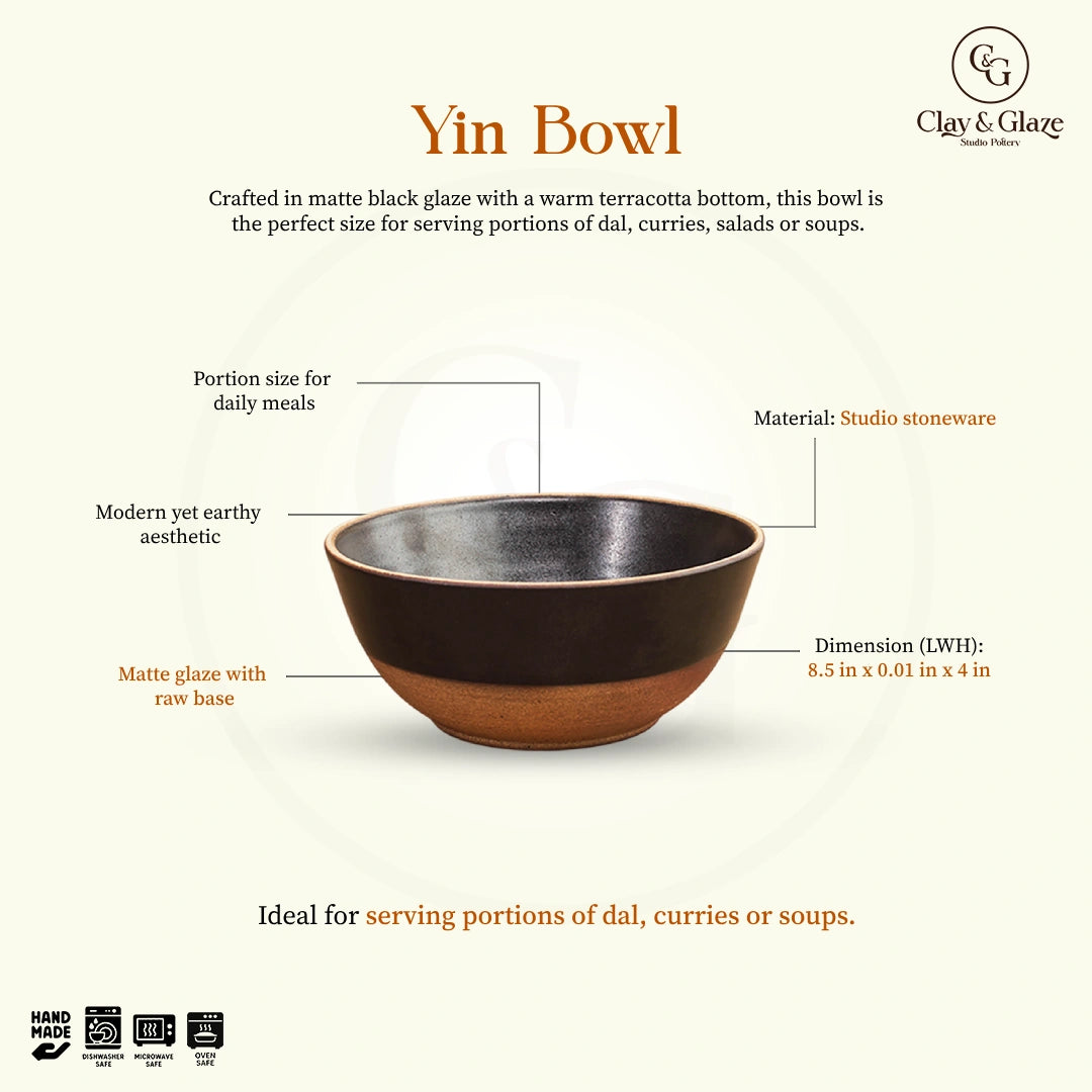 Yin Bowl - Small, Black