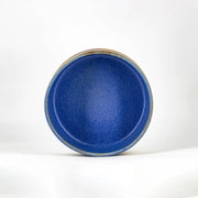 Cadre Ribbed Serving Bowl - Large, Matte Blue