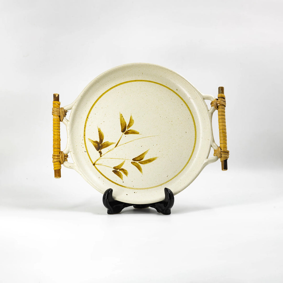 Cane Serving Platter - Ivory