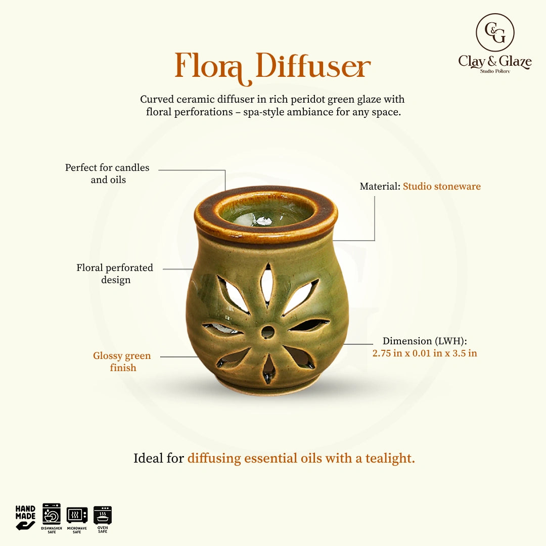 Flora Diffuser - Peridot Green