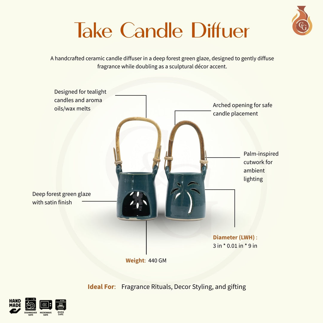 Take Candle Diffuser - Forest Green