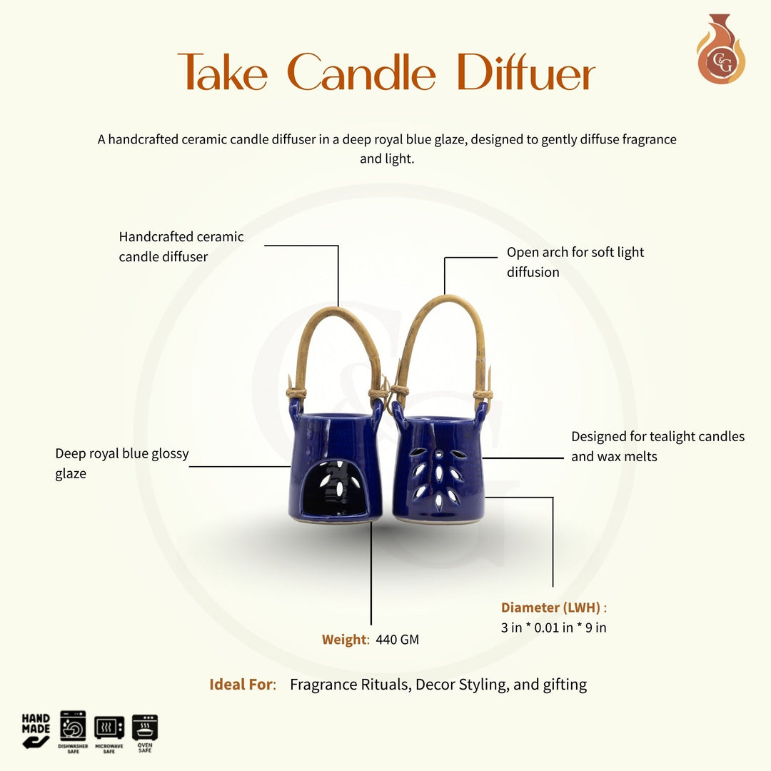Take Candle Diffuser - Royal Blue