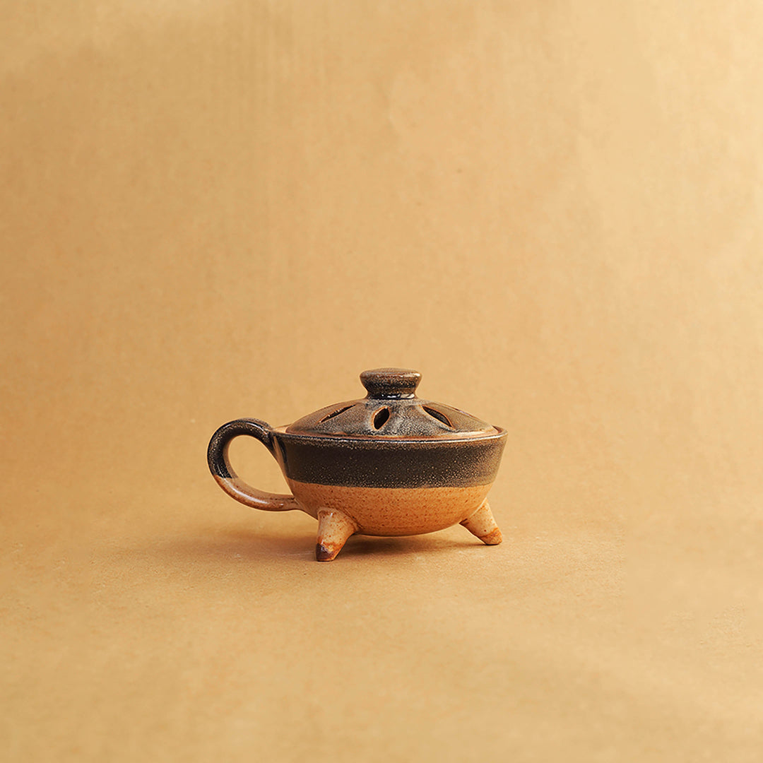 Myrrh Dhoop Dish - Blue, Beige