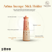 Aroma Incense Stick Holder - Pink, Beige