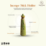 Incense Stick Holder - Peridot Green