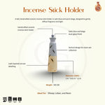 Load image into Gallery viewer, Incense Stick Holder - Satin Blue, Beige