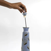 Incense Stick Holder - Satin Blue, Beige