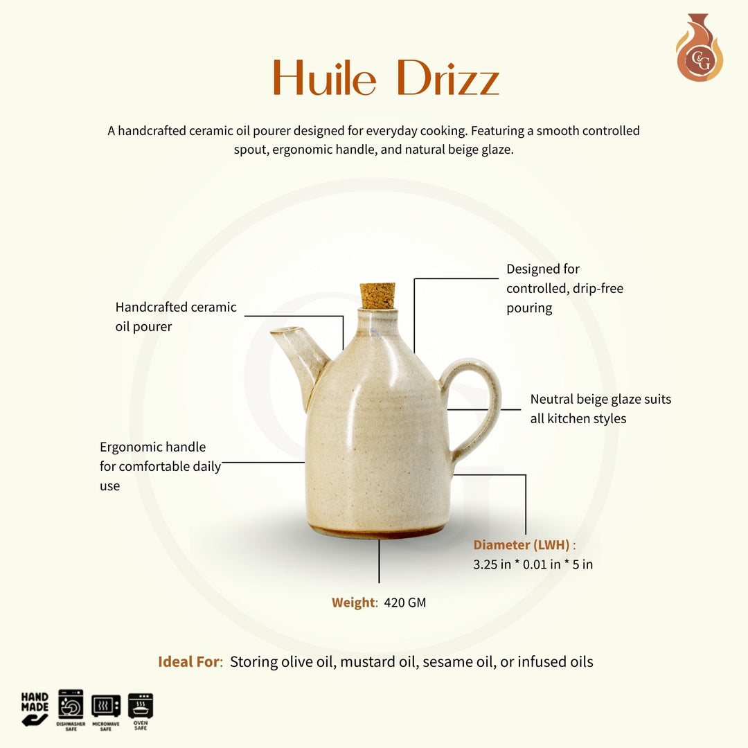 Huile Drizzle Pourer - Beige