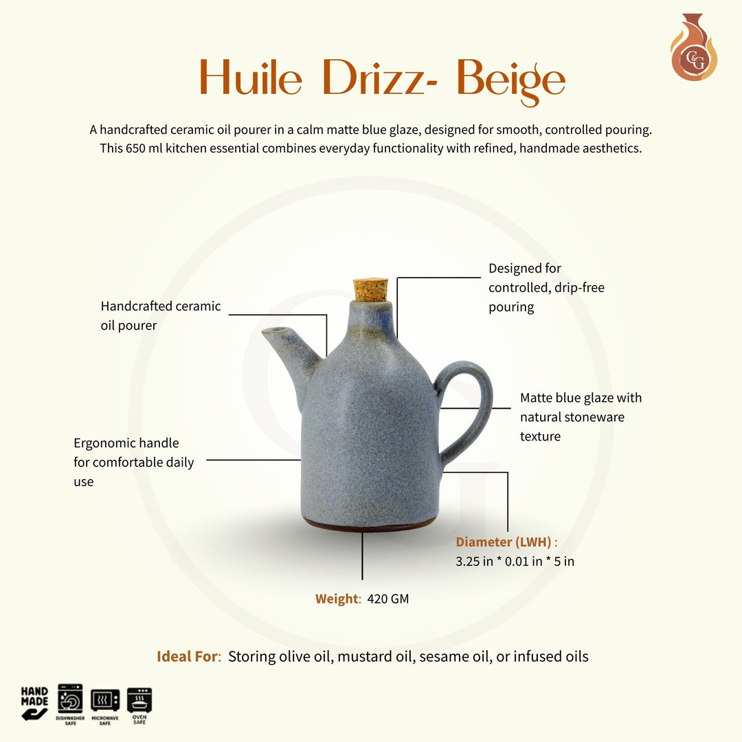 Huile Drizzle Pourer - Matte Blue