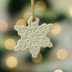Load image into Gallery viewer, Snow Flake Christmas Tree Ornament - White