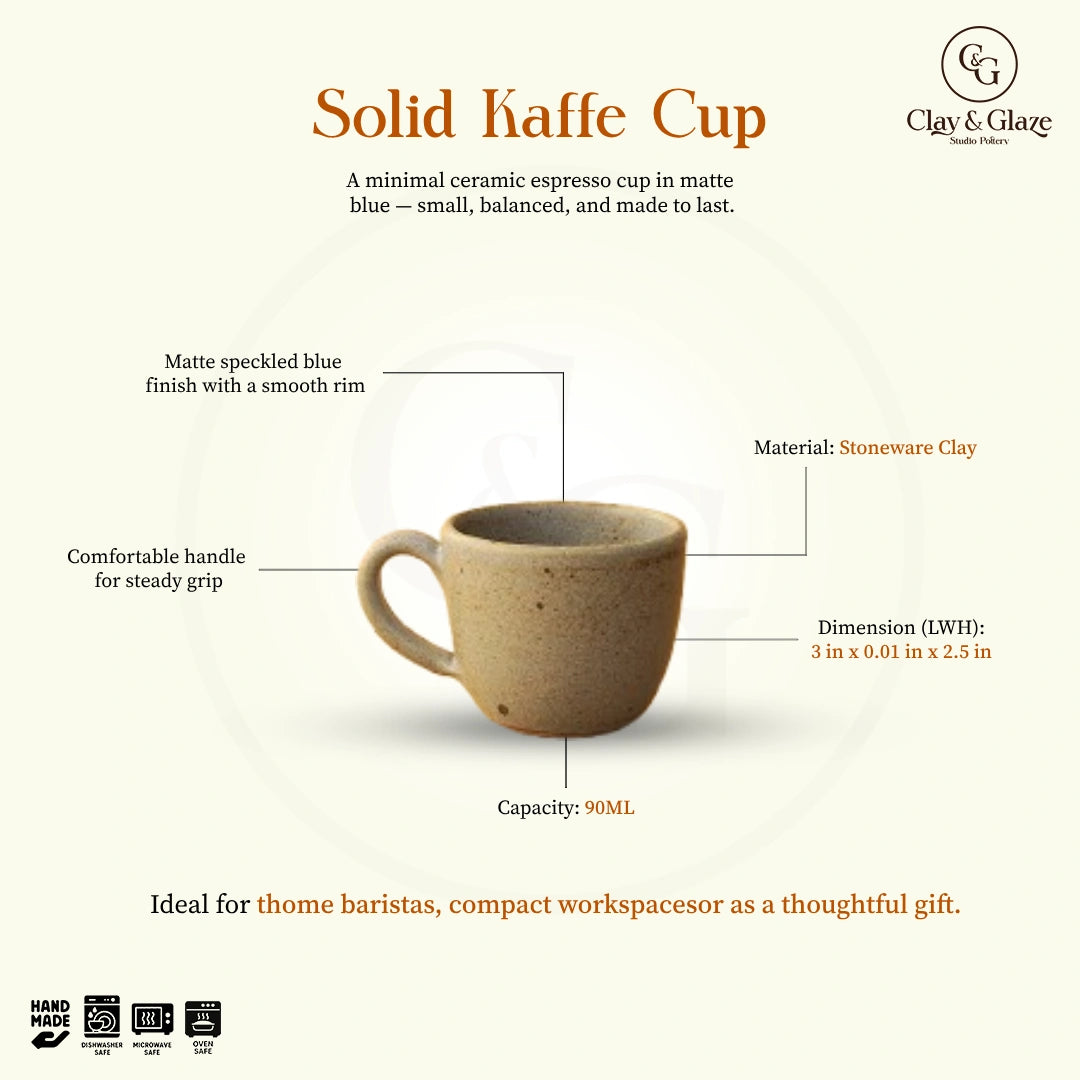 Solid Kaffe Cup - Espresso, Matte Blue