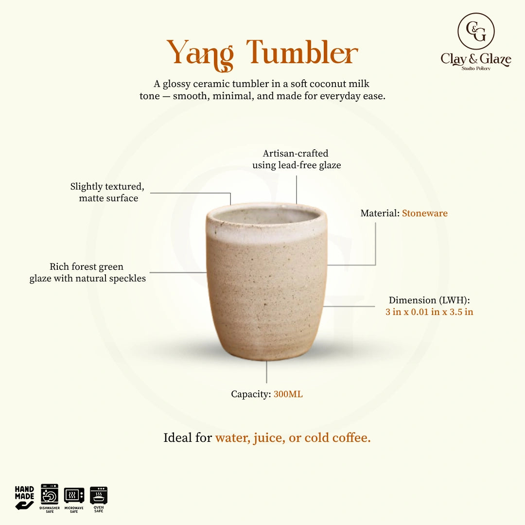 Yang Tumbler - Yang White